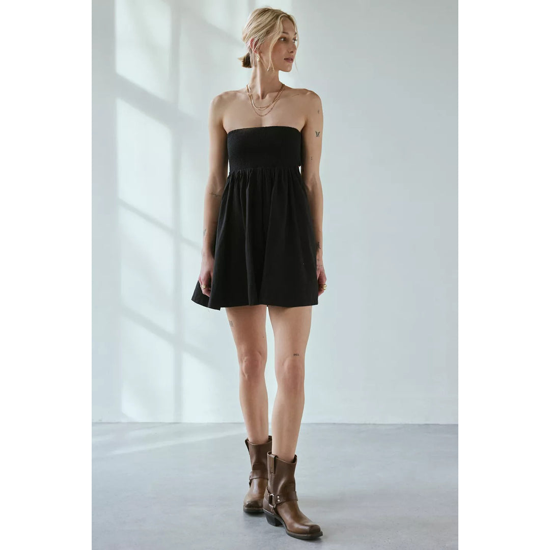 BDG Urban Outfitter Juliana Smocked Strapless Tube Mini Dress