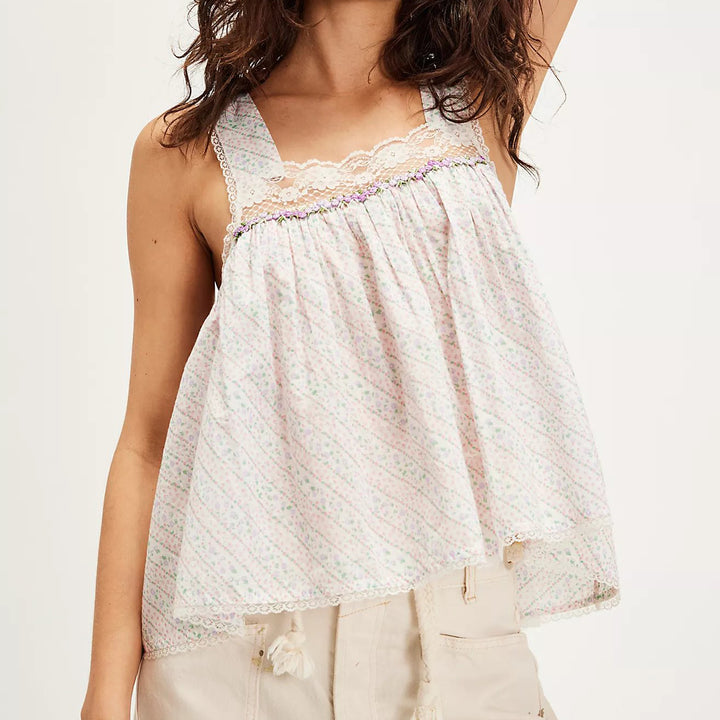 Free People Floral Harmony Tank Top
