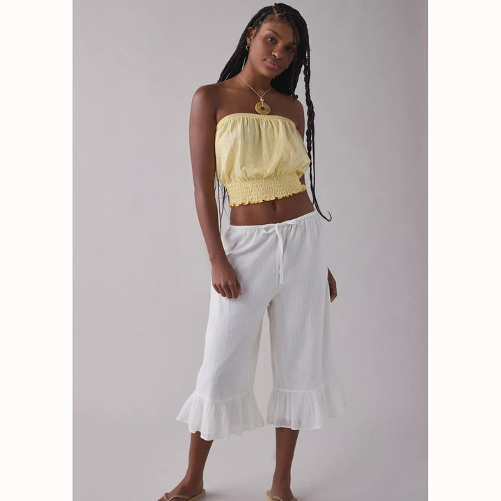 Urban Outfitters Kimchi Blue Livia Ruffle Bloomer Capri Pants