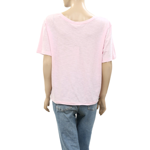 Loveshackfancy Calix Solid T-Shirt Blouse Tee Top