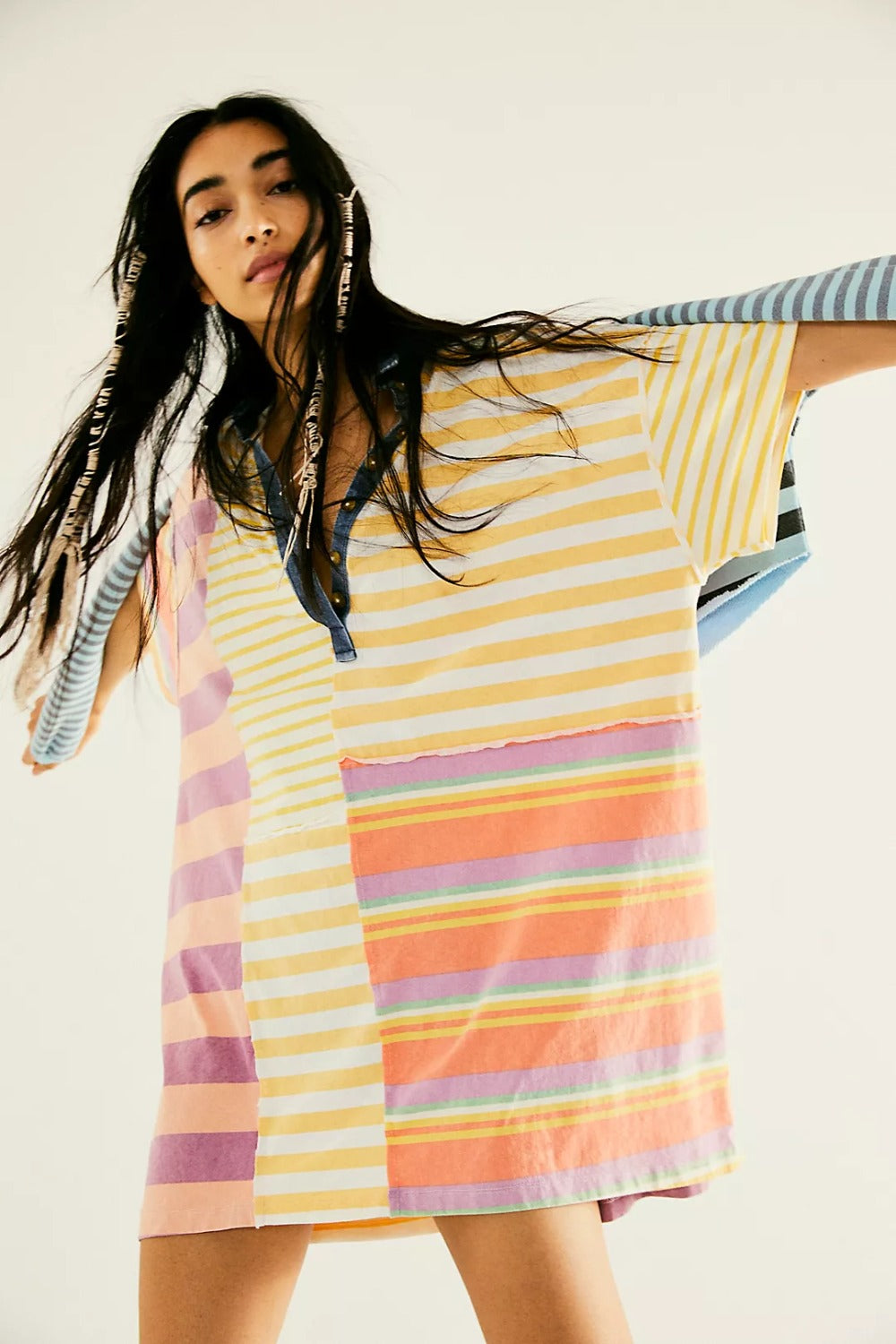 Free People Charlie Tee Tunic Mini Dress