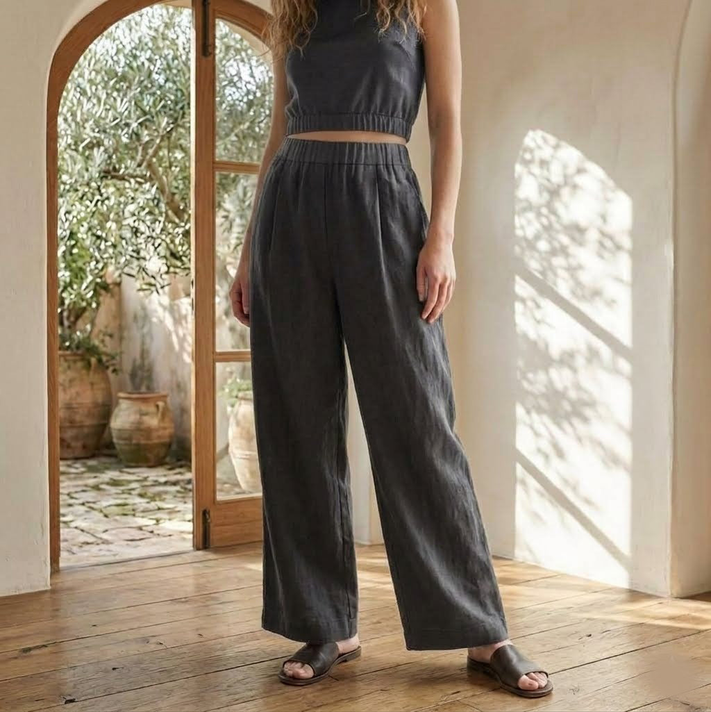 Free People Women's Wide-Leg Drawstring Trouser Pants