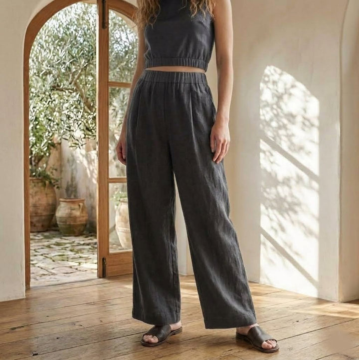 Free People Women's Wide-Leg Drawstring Trouser Pants