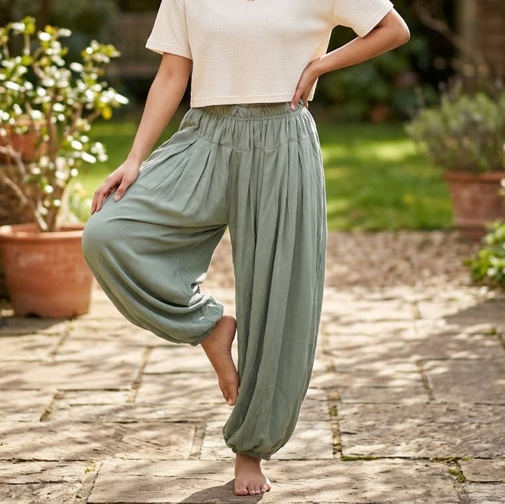 Free People Fee-est Bubble Balloon Leg Smocked Herma Pants