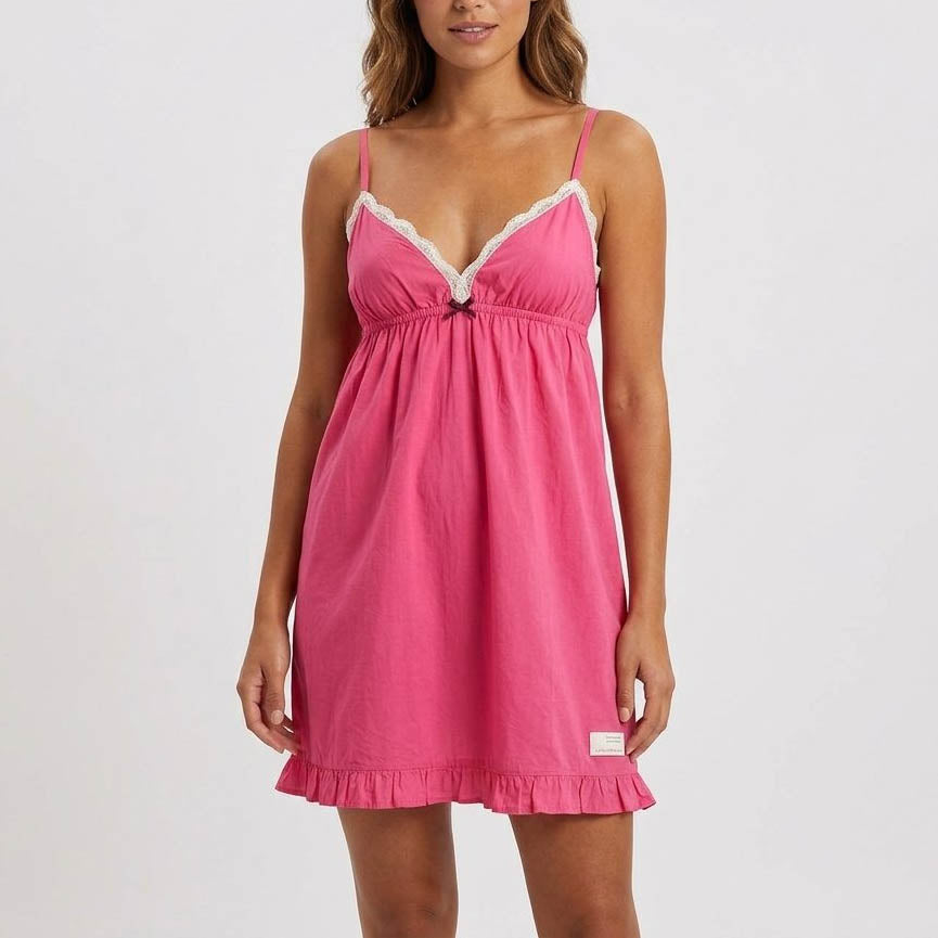 Odd Molly Anthropologie Once In A While Lace Slip Mini Dress