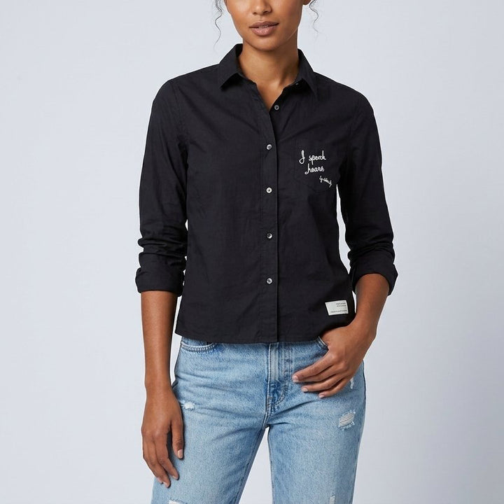 Odd Molly Anthropologie Buttondown Lace Shirt Blouse Top