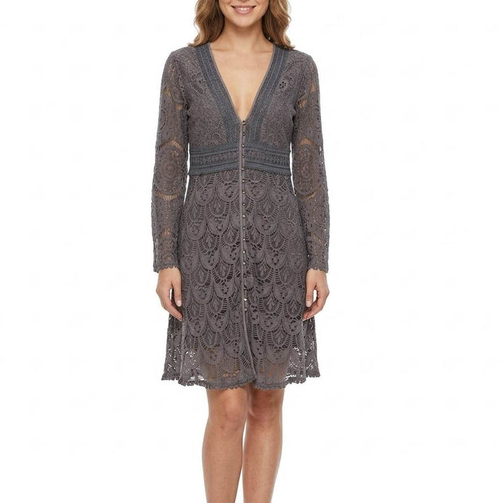 Odd Molly Anthropologie Buttondown Floral Lace Dress