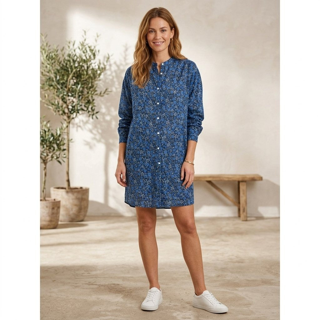 Odd Molly Anthropologie Floral Printed Buttondown Tunic Top