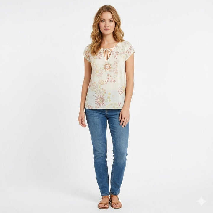 Odd Molly Anthropologie Floral Printed Tunic Shirt Top