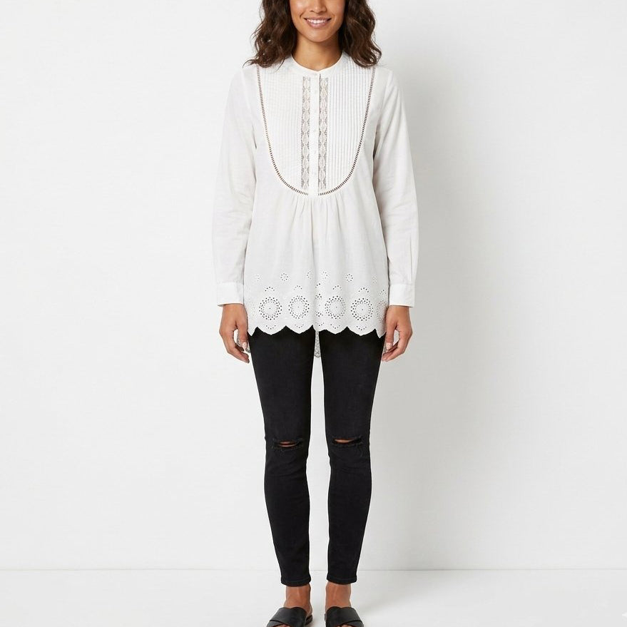 Odd Molly Anthropologie 孔眼刺绣束腰上衣 S 1