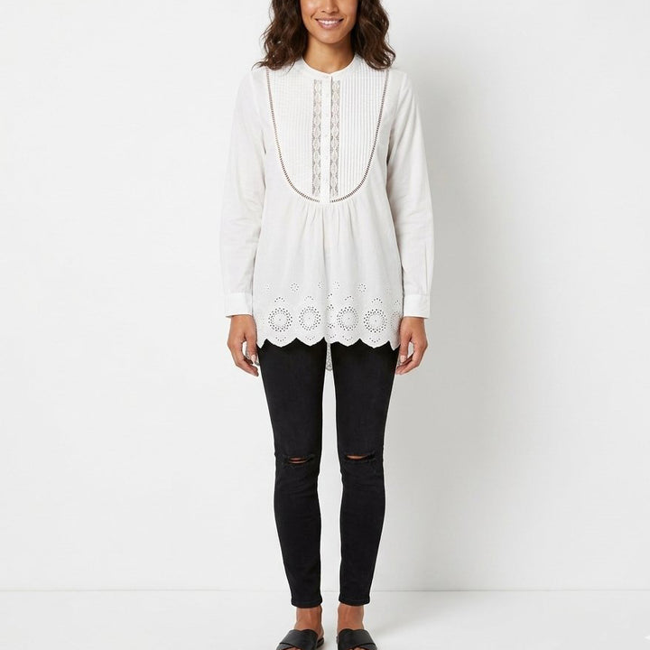 Odd Molly Anthropologie 孔眼刺绣束腰上衣 S 1