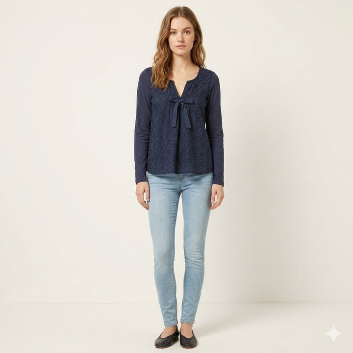 Odd Molly Anthropologie Eyelet Embroidered Blouse Top