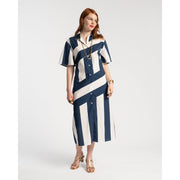 Frances Valentine Amanda Striped Midi Shirtdress