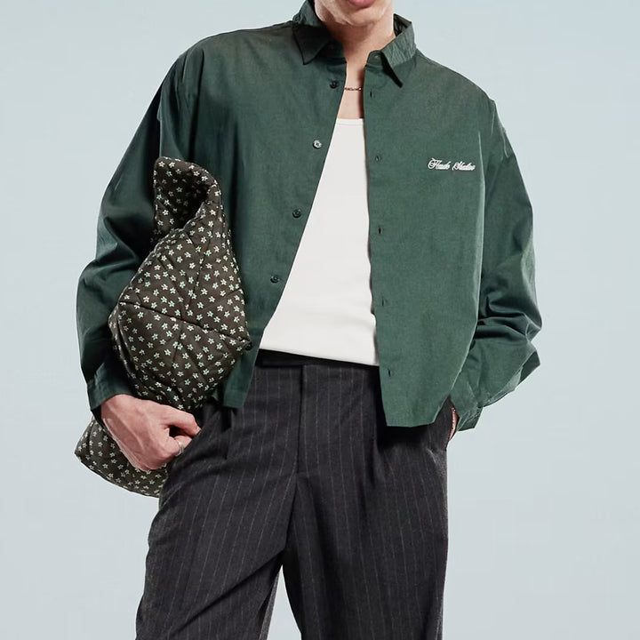 ASOS DESIGN  Boxy Oversized Embroidered Buttondown Men’s Shirt