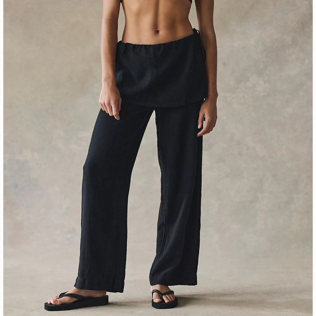 Free People Free Est Aqualuna Linen Skants