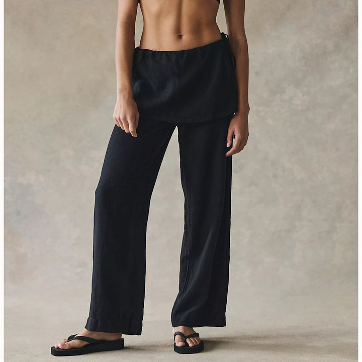 Free People Free Est Aqualuna Linen Skants