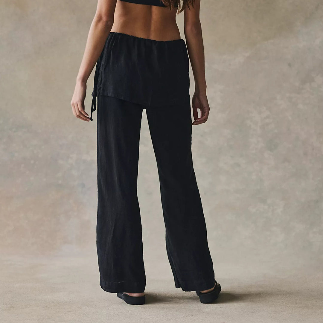 Free People Free Est Aqualuna Linen Skants