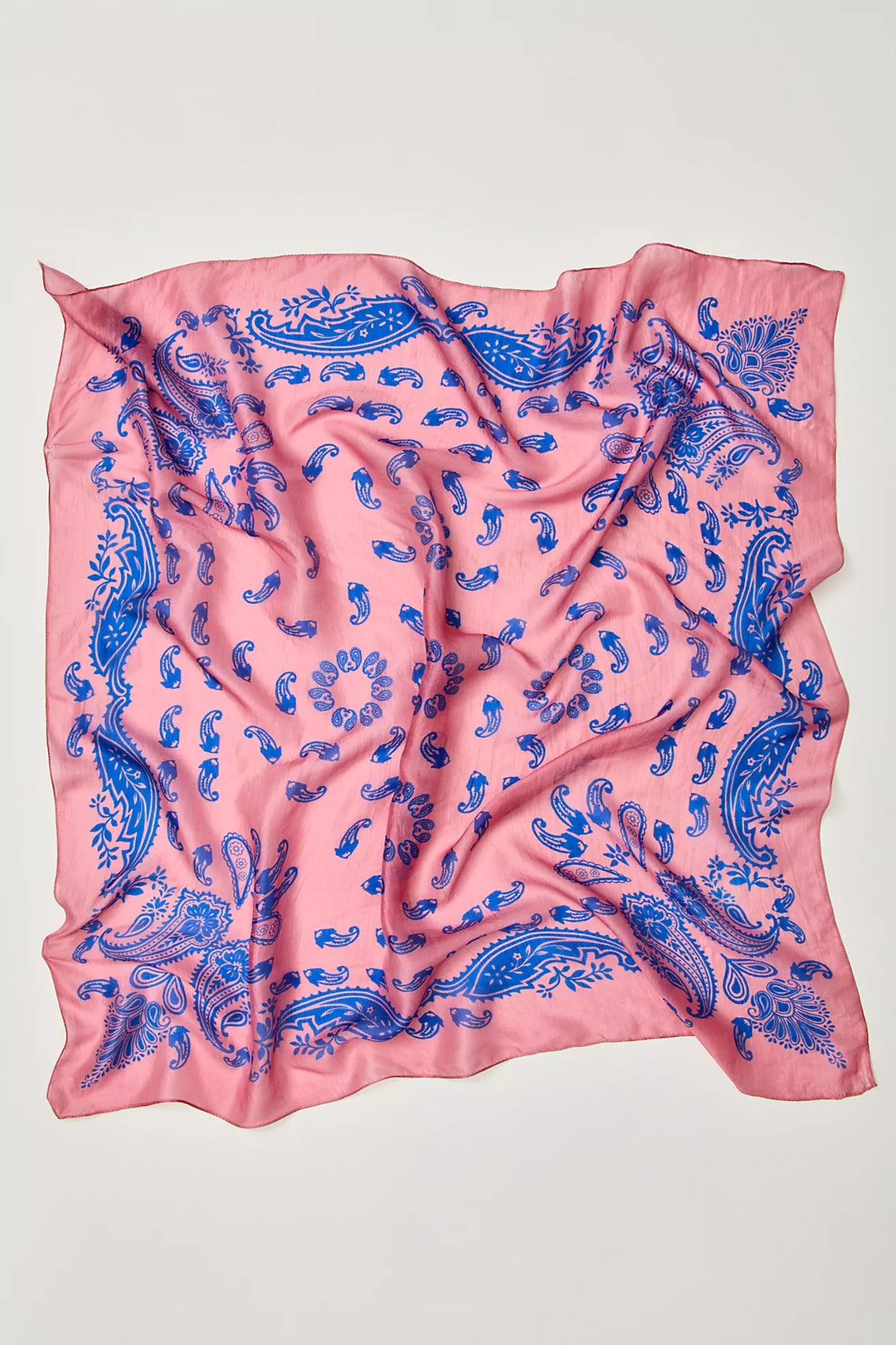 Free People So Silk Printed Bandana Scarf Tube Top Wrap Belt