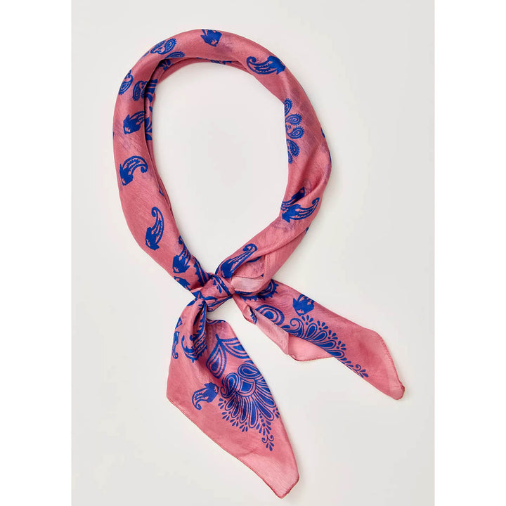 Free People So Silk Printed Bandana Scarf Tube Top Wrap Belt