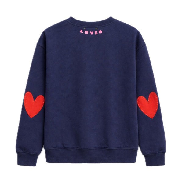 Kerri Rosenthal Benton Imperfect Heart Patch Sweatshirt Top