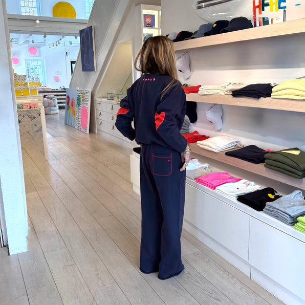 Kerri Rosenthal Benton Imperfect Heart Patch Sweatshirt Top