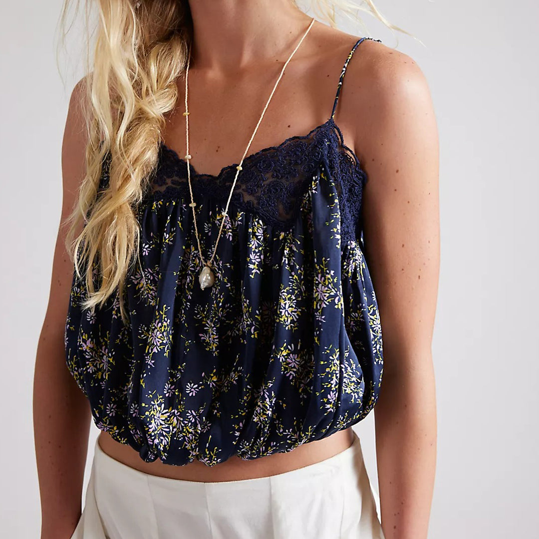 Free People Blair Bubble Cami Blouse Top