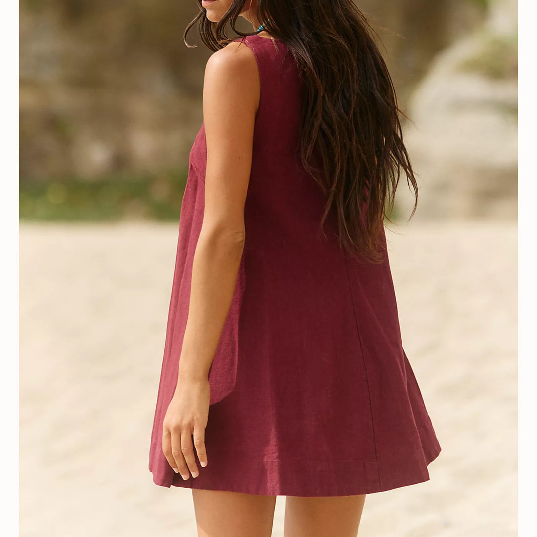Free People Free-est Breezy Linen Mini Dress