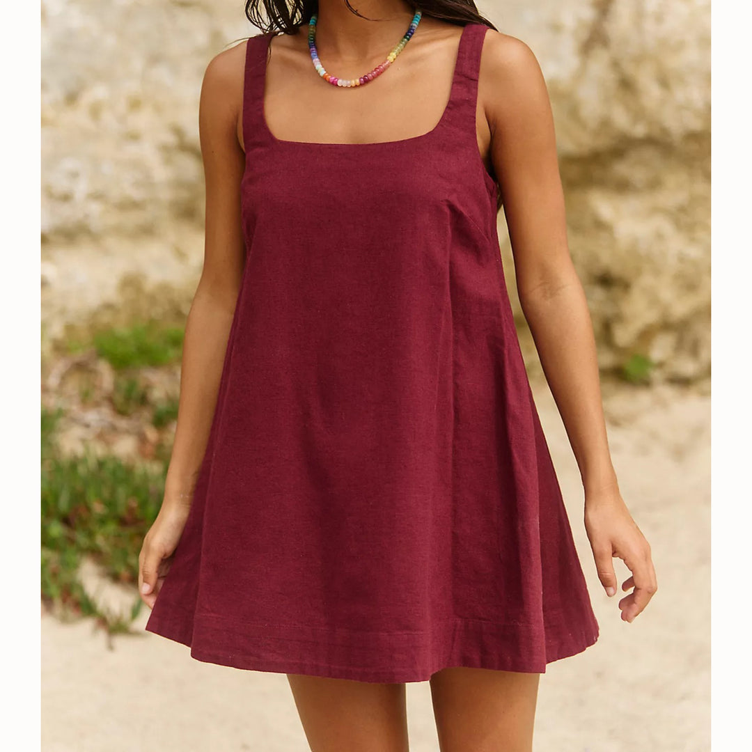 Free People Free-est Breezy Linen Mini Dress