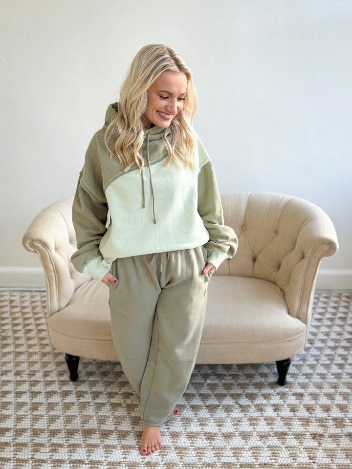 Free People FP Movement Home Stretch Colorblock Pullover Sweatshirt Top