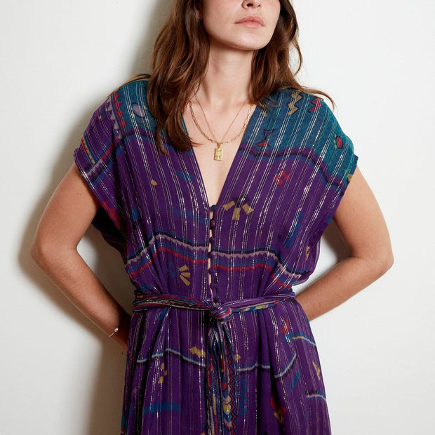 Marie Louise De Monterey Rainbow Midi Dress