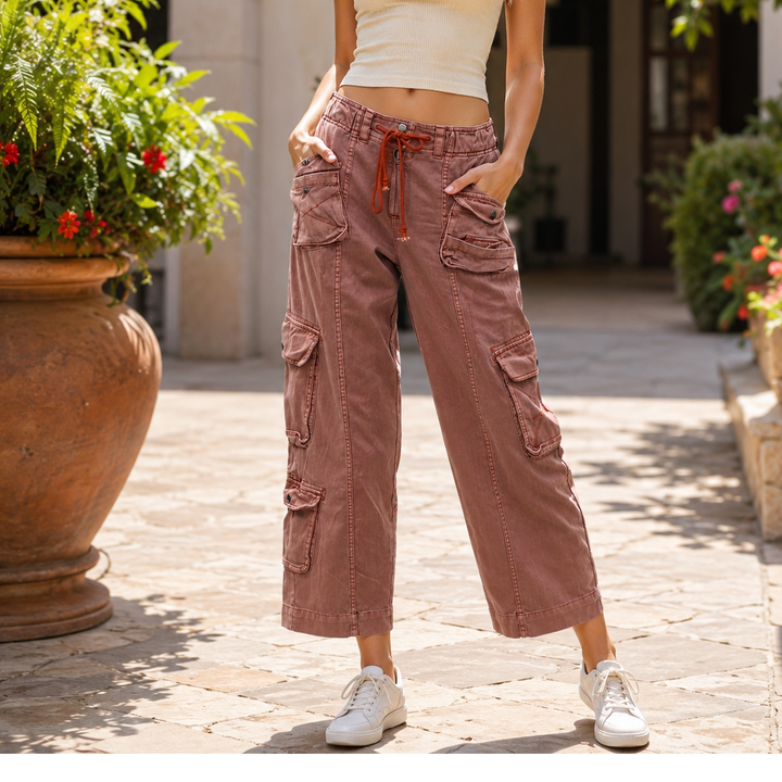 Free People We The Free Tahiti Pull-On Cargo Pants