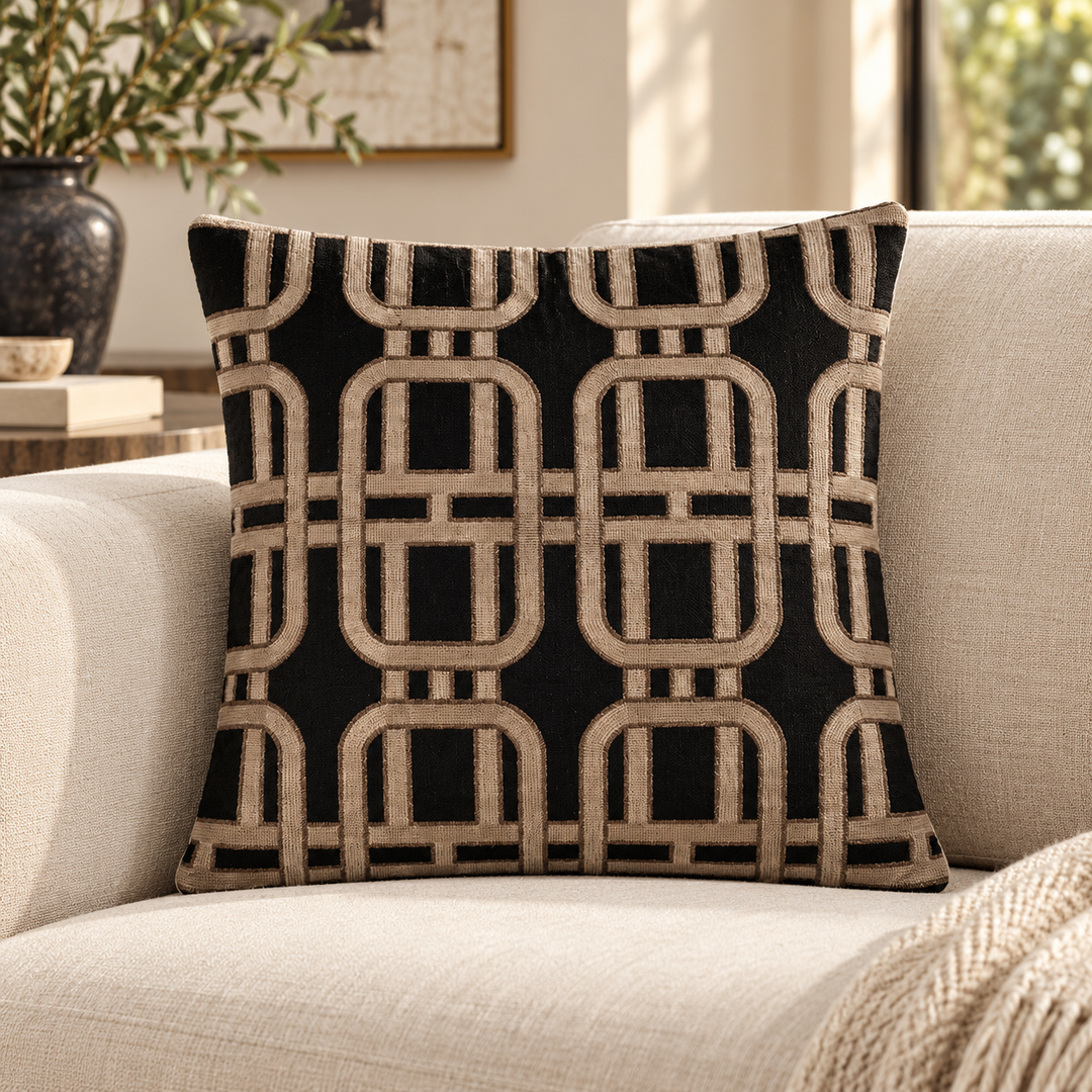 1 PCS Textured Embroidered Cushion Cover Square Throw Pillow Case Home