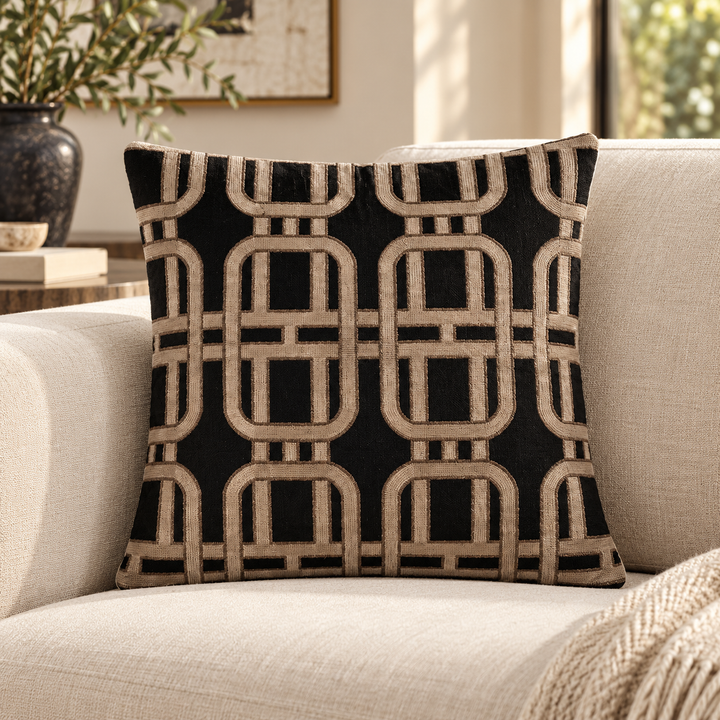 1 PCS Textured Embroidered Cushion Cover Square Throw Pillow Case Home