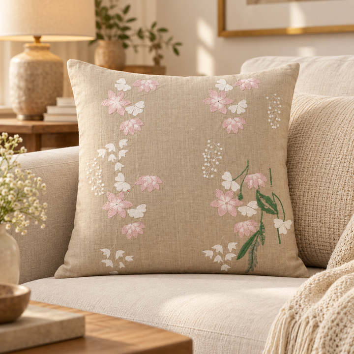 1 PCS Embroidered Cushion Cover Square Throw Pillow Case Sofa Home Decor