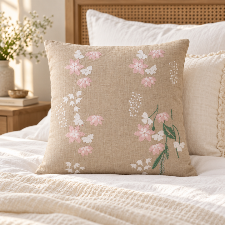 1 PCS Embroidered Cushion Cover Square Throw Pillow Case Sofa Home Decor