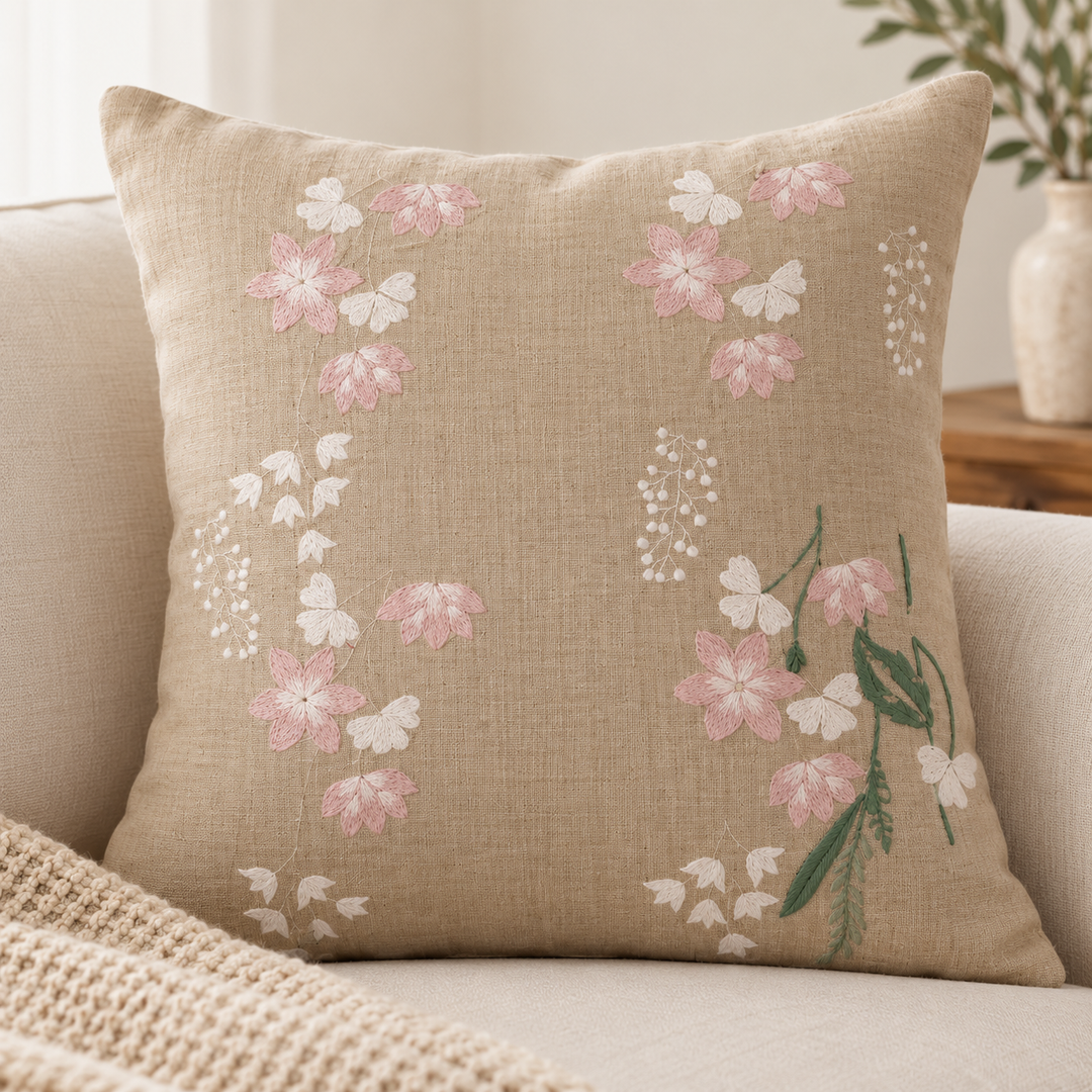 1 PCS Embroidered Cushion Cover Square Throw Pillow Case Sofa Home Decor