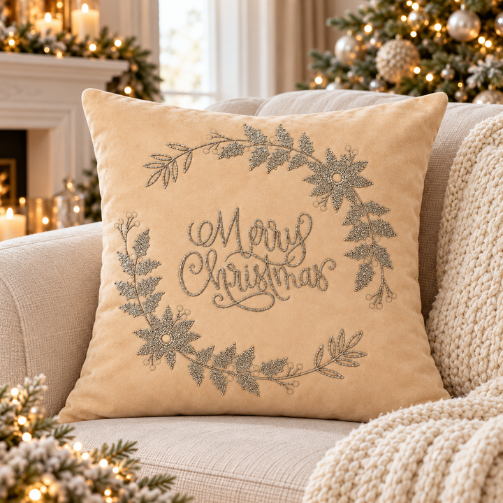 1 PCS Embroidered Cushion Cover Square Throw Pillow Case Home Decor