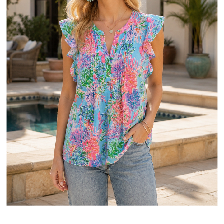 Lilly Pulitzer Golda Blouse Top