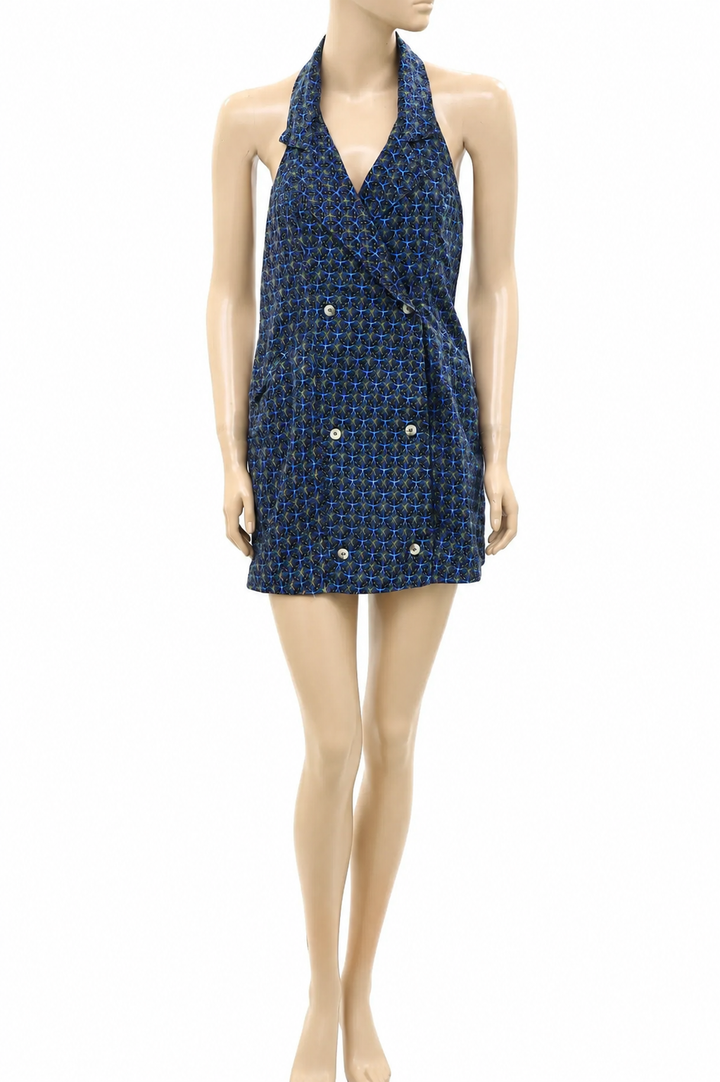 Urban Outfitters Printed Blue Tunic Mini Dress
