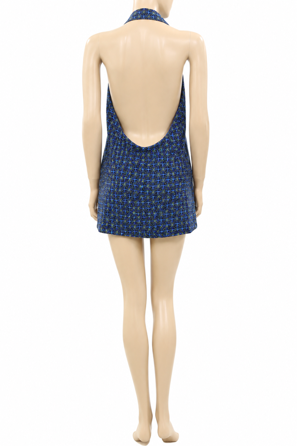 Urban Outfitters Printed Blue Tunic Mini Dress