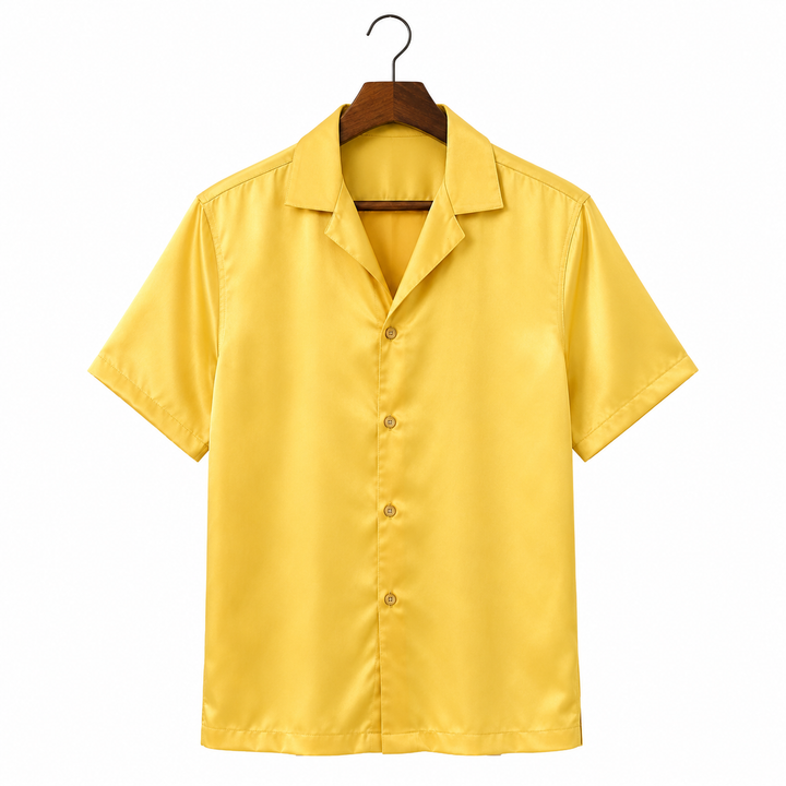 ASOS DESIGN Men's Revere Satin Buttondown Shirt