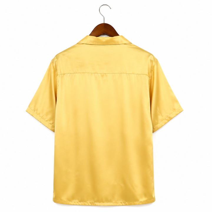 ASOS DESIGN Men's Revere Satin Buttondown Shirt