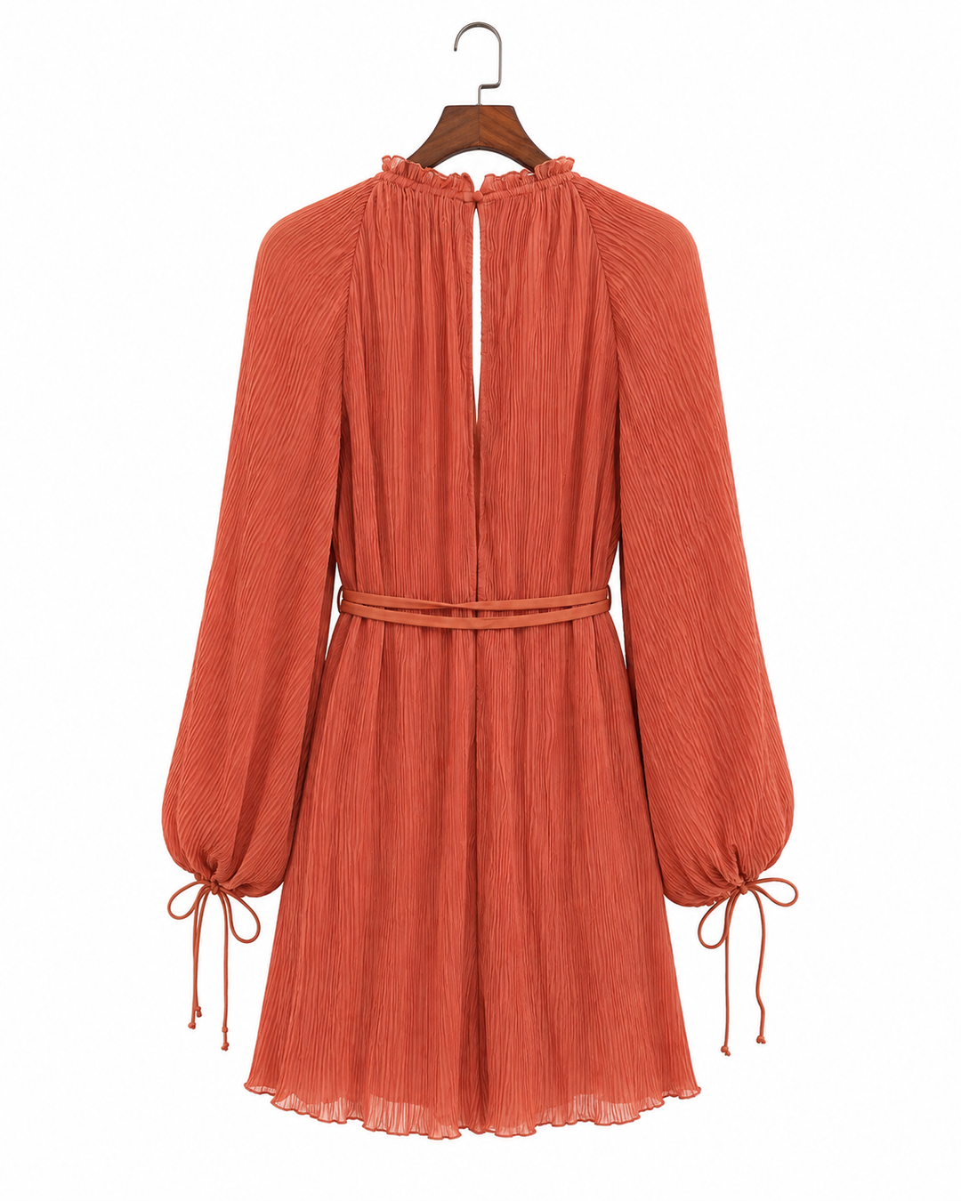 ASOS DESIGN High Neck Plisse Flare Mini Dress