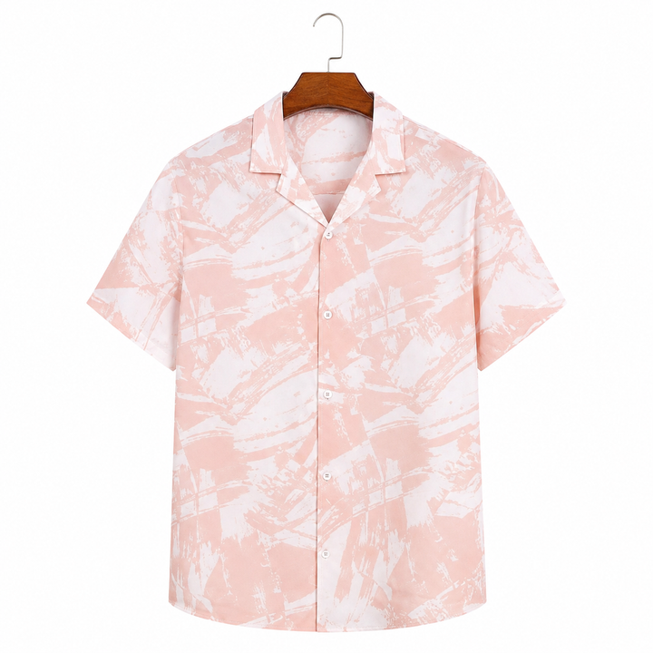 ASOS DESIGN Relaxed Revere Shirt Abstract Brush Print Men's Shirt