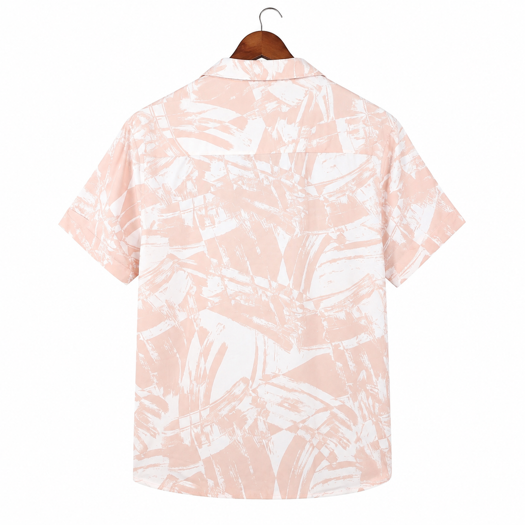 ASOS DESIGN Relaxed Revere Shirt Abstract Brush Print Men's Shirt
