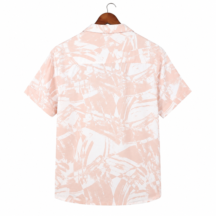 ASOS DESIGN Relaxed Revere Shirt Abstract Brush Print Men's Shirt