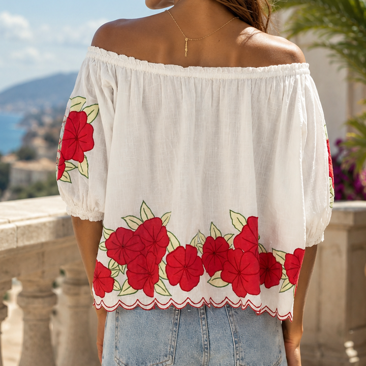 The Great Floral Embroidered Women's Blouse Top