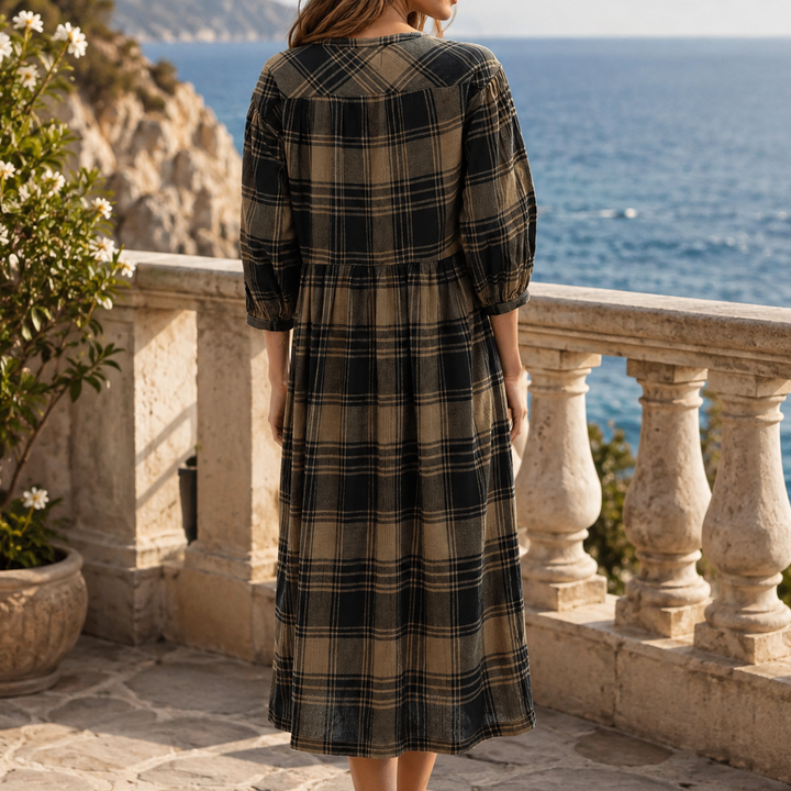 Current/Elliott Plaid Women's Midi Dress