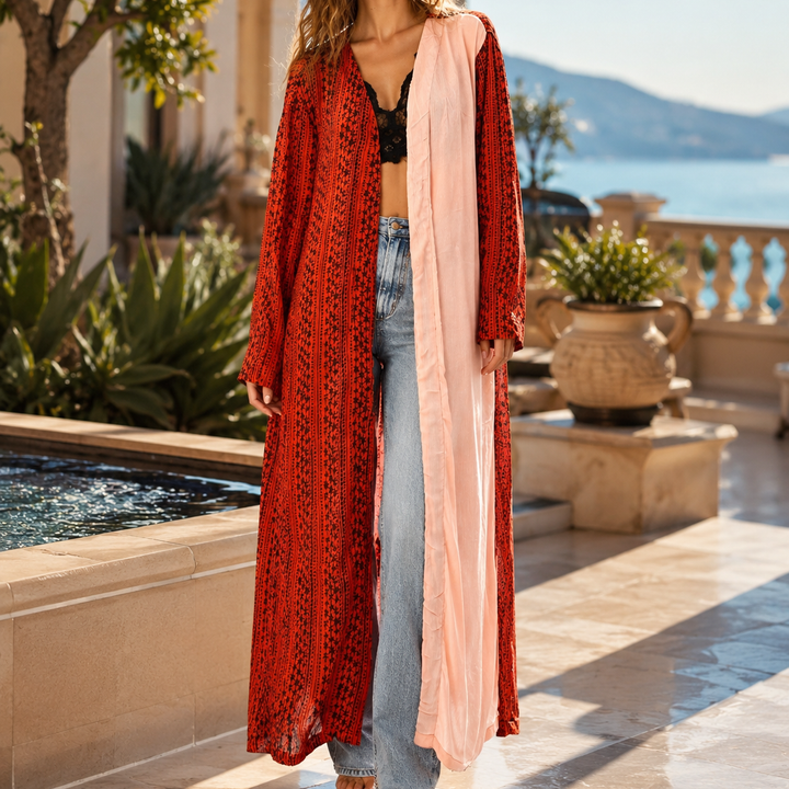 Rip Curl Floral Printed Coverup Long Maxi Top