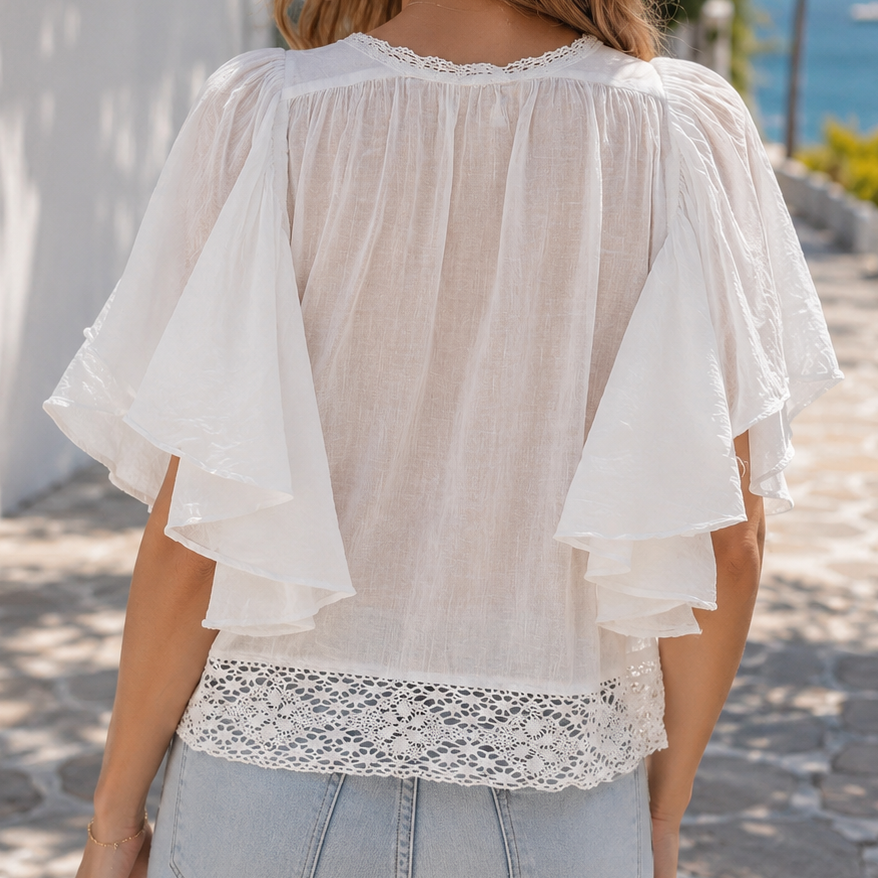 Denim & Supply Ralph Lauren Crochet Lace Blouse Top